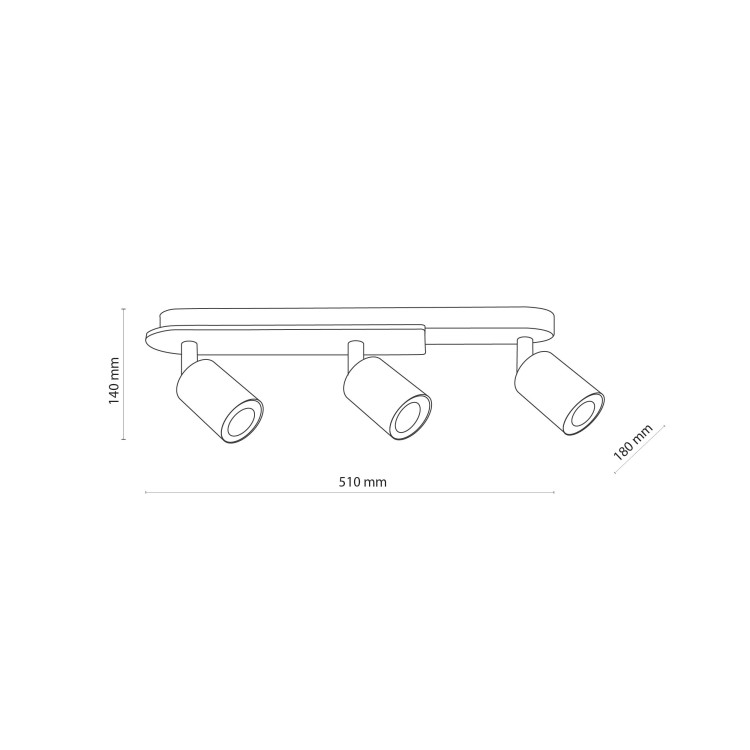 COVER WOOD Lampa sufitowa 3 4675 TK Lighting Orzech, Czarny Czarny