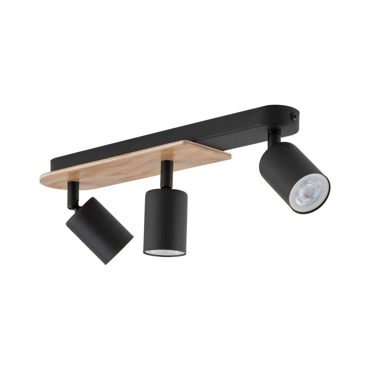COVER WOOD Lampa sufitowa 3 4675 TK Lighting Orzech, Czarny Czarny