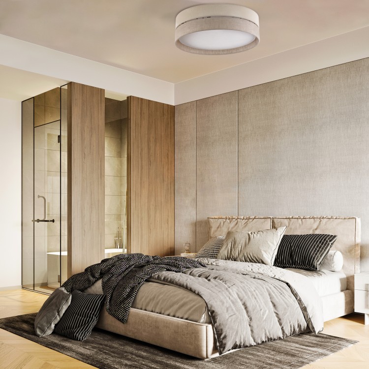 ECO Lampa sufitowa 4 5774 TK Lighting Biały Len, Beżowy