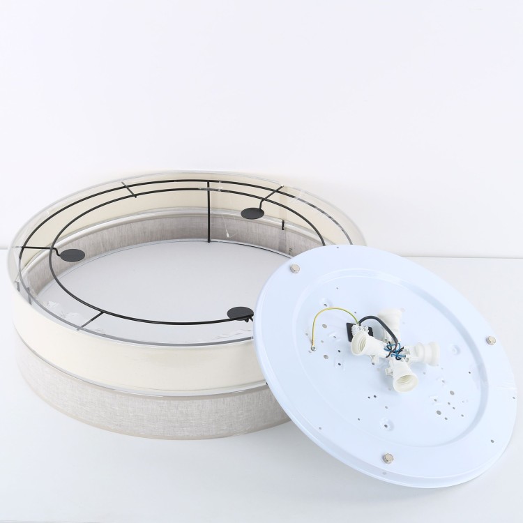 ECO Lampa sufitowa 4 5774 TK Lighting Biały Len, Beżowy