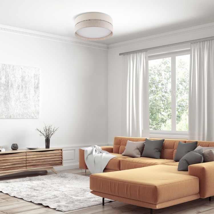 ECO Lampa sufitowa 4 450 5775 TK Lighting Biały Len, Beżowy