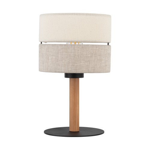 ECO Lampka nocna 1 5596 TK Lighting Sosna, Czarny Len, Beżowy