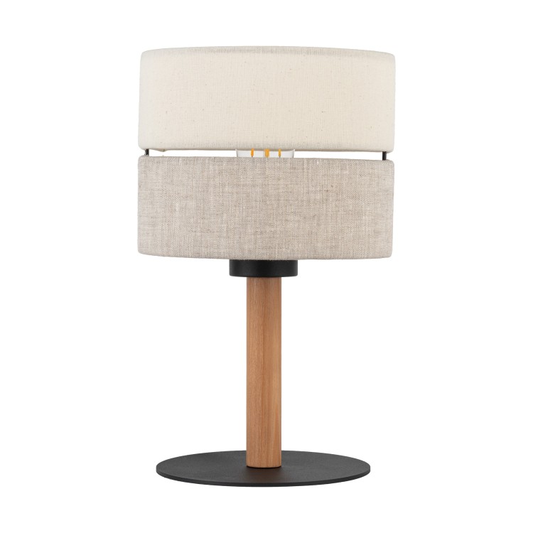 ECO Lampka nocna 1 5596 TK Lighting Sosna, Czarny Len, Beżowy