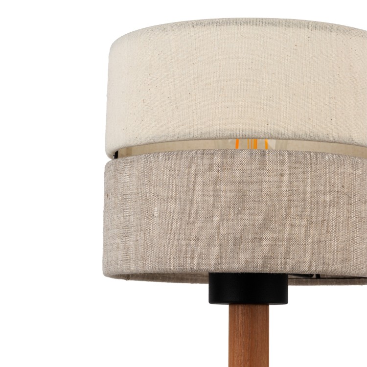 ECO Lampka nocna 1 5596 TK Lighting Sosna, Czarny Len, Beżowy