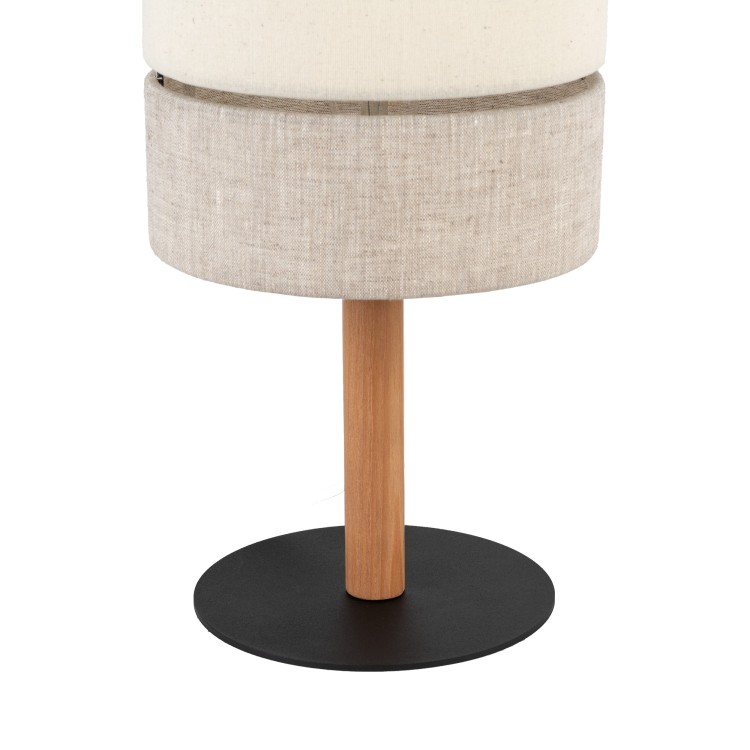 ECO Lampka nocna 1 5596 TK Lighting Sosna, Czarny Len, Beżowy