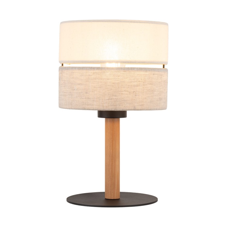 ECO Lampka nocna 1 5596 TK Lighting Sosna, Czarny Len, Beżowy