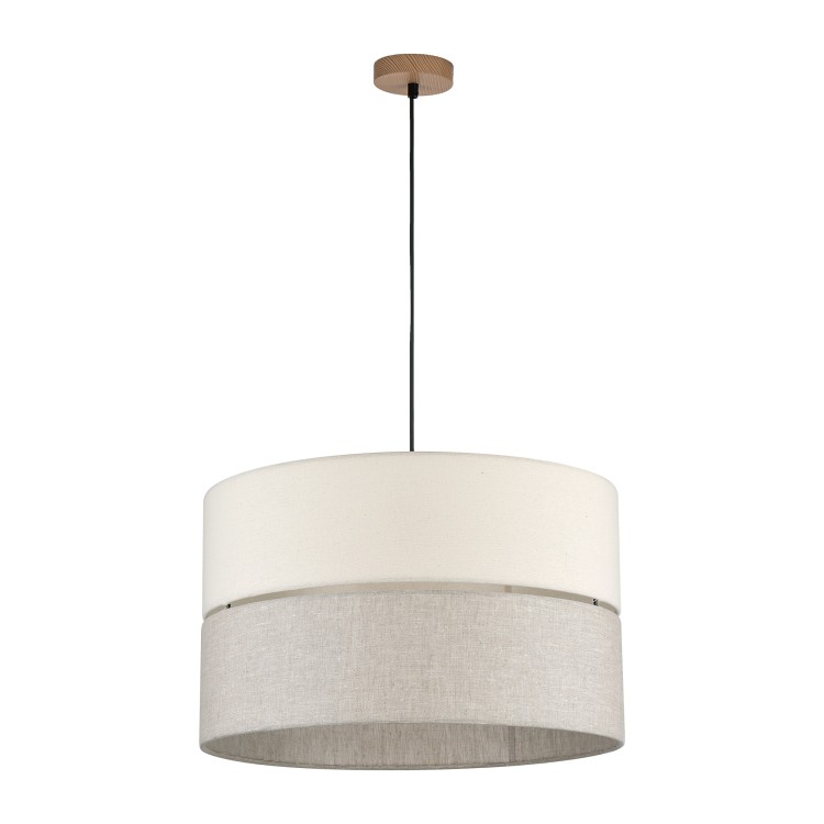ECO Lampa wisząca 3 5773 TK Lighting Czarny Len, Beżowy