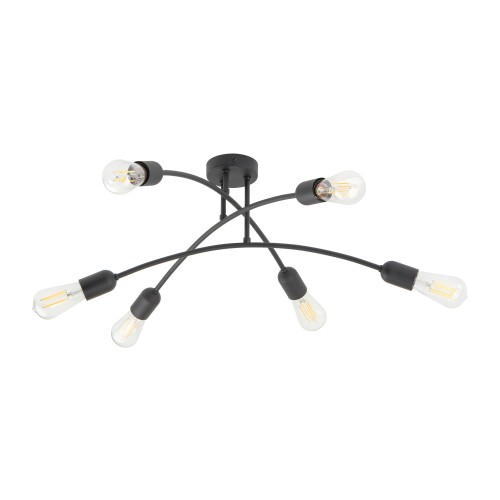 HELIX BLACK Lampa sufitowa 6 4679 TK Lighting Czarny