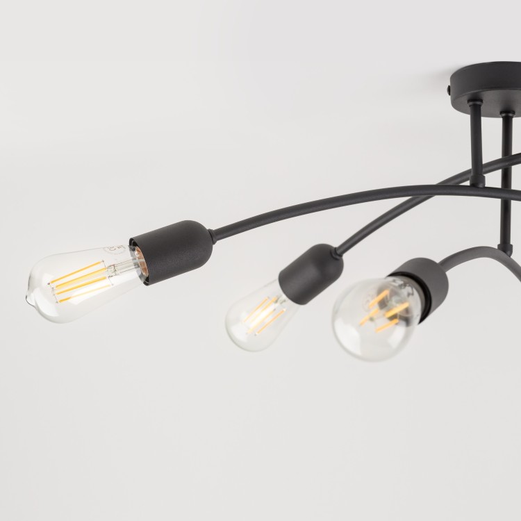 HELIX BLACK Lampa sufitowa 6 4679 TK Lighting Czarny