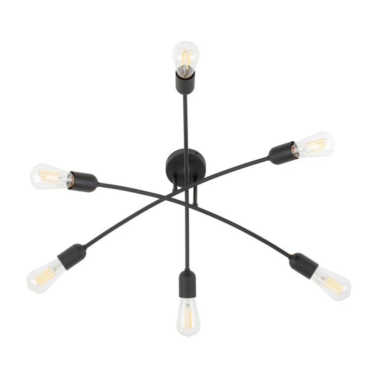 HELIX BLACK Lampa sufitowa 6 4679 TK Lighting Czarny