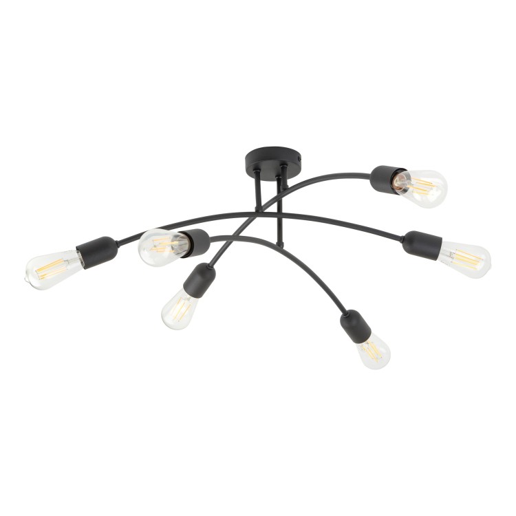 HELIX BLACK Lampa sufitowa 6 4679 TK Lighting Czarny
