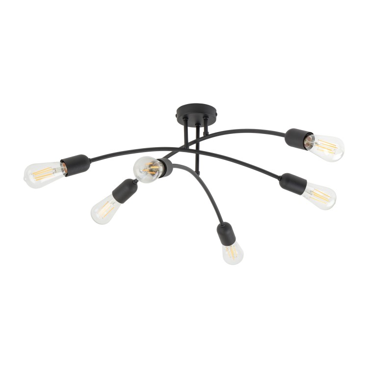 HELIX BLACK Lampa sufitowa 6 4679 TK Lighting Czarny