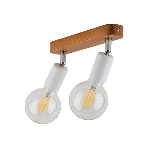 SIMPLY WOOD Lampa sufitowa 2 WHITE 4747 TK Lighting Biały, Sosna