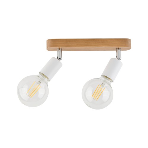SIMPLY WOOD Lampa sufitowa 2 WHITE 4747 TK Lighting Biały, Sosna