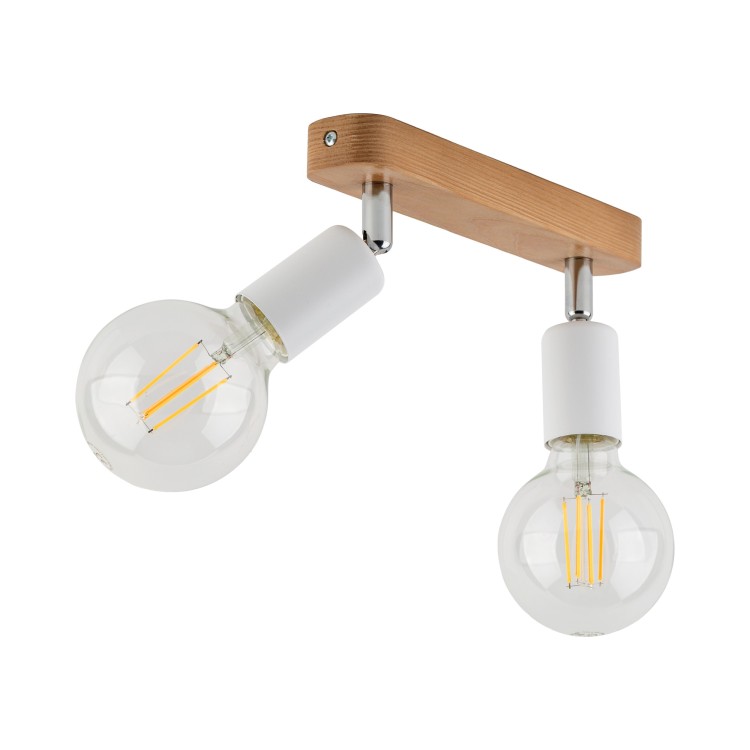 SIMPLY WOOD Lampa sufitowa 2 WHITE 4747 TK Lighting Biały, Sosna