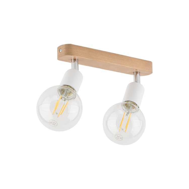 SIMPLY WOOD Lampa sufitowa 2 WHITE 4747 TK Lighting Biały, Sosna