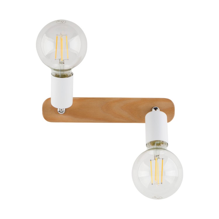 SIMPLY WOOD Lampa sufitowa 2 WHITE 4747 TK Lighting Biały, Sosna