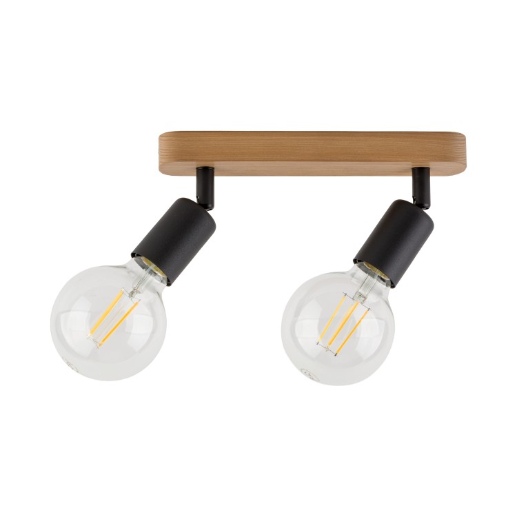 SIMPLY WOOD Lampa sufitowa 2 BLACK 4748 TK Lighting Sosna, Czarny