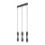 VIVIEN BLACK/GOLD Lampa wisząca 3 Listwa 4757 TK Lighting Złoty, Czarny