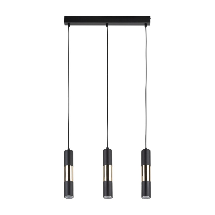 VIVIEN BLACK/GOLD Lampa wisząca 3 Listwa 4757 TK Lighting Złoty, Czarny