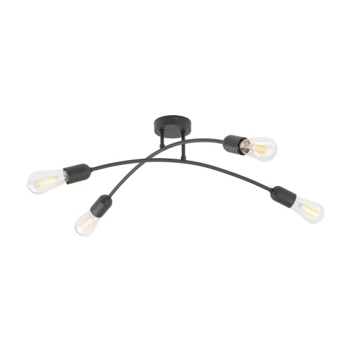 HELIX BLACK Lampa sufitowa 4 4687 TK Lighting Czarny