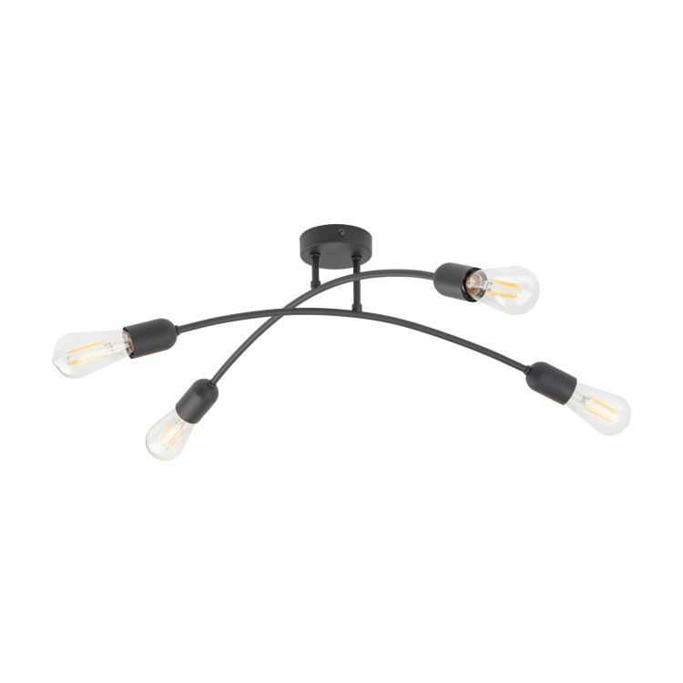 HELIX BLACK Lampa sufitowa 4 4687 TK Lighting Czarny