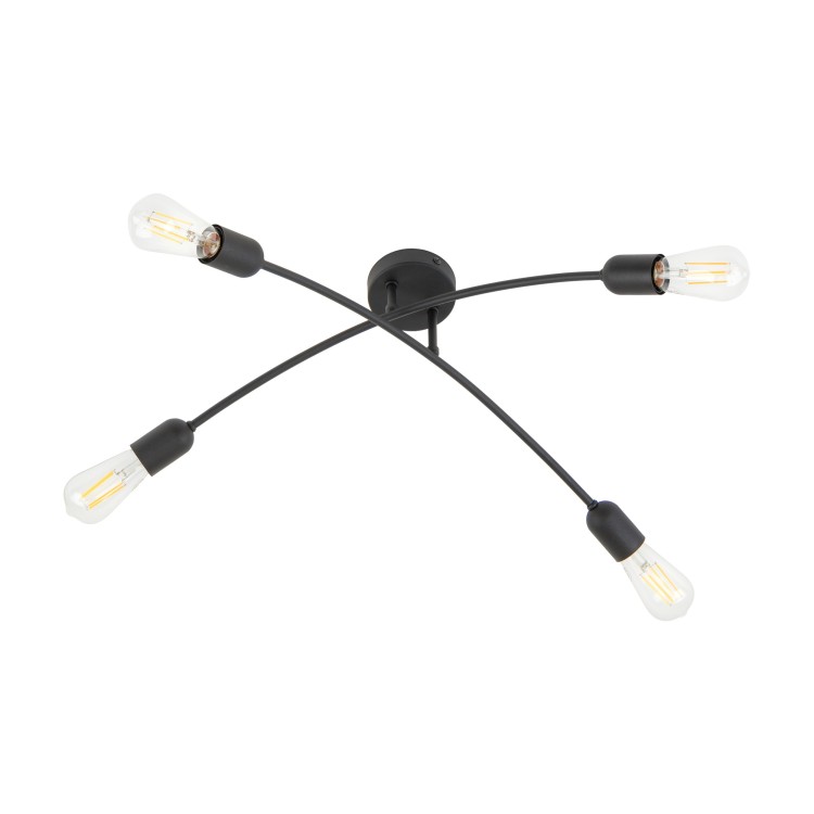 HELIX BLACK Lampa sufitowa 4 4687 TK Lighting Czarny