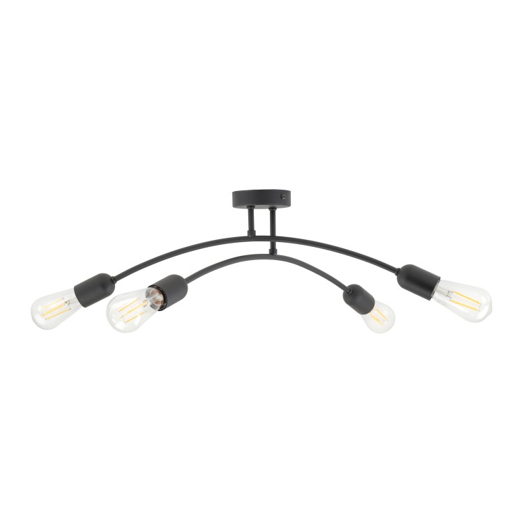 HELIX BLACK Lampa sufitowa 4 4687 TK Lighting Czarny