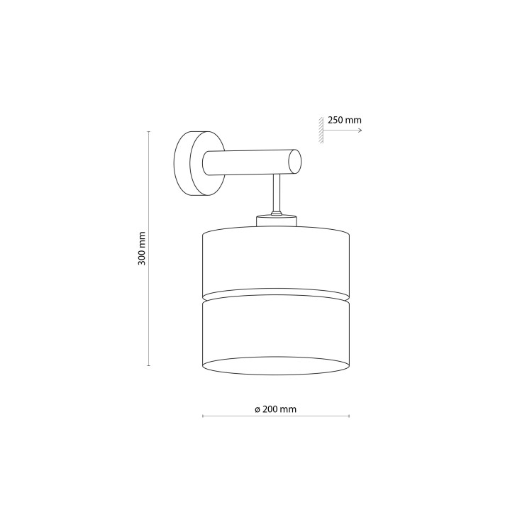 ECO Kinkiet 1 5776 TK Lighting Sosna, Czarny Szary, Beżowy