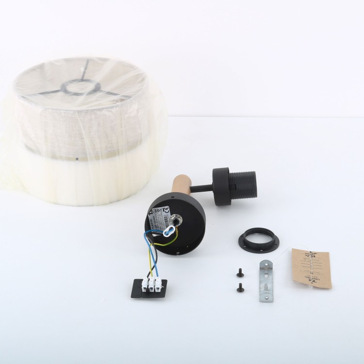 ECO Kinkiet 1 5776 TK Lighting Sosna, Czarny Szary, Beżowy