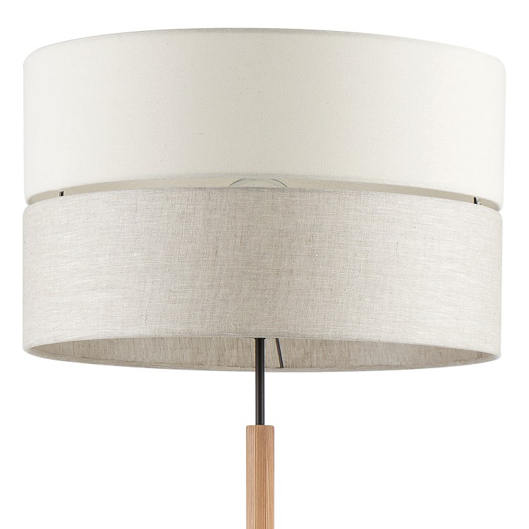 ECO Lampa podłogowa 1 5597 TK Lighting Sosna, Czarny Len, Beżowy