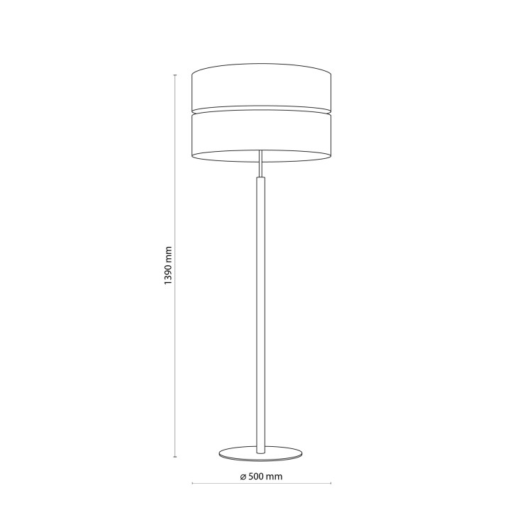 ECO Lampa podłogowa 1 5597 TK Lighting Sosna, Czarny Len, Beżowy