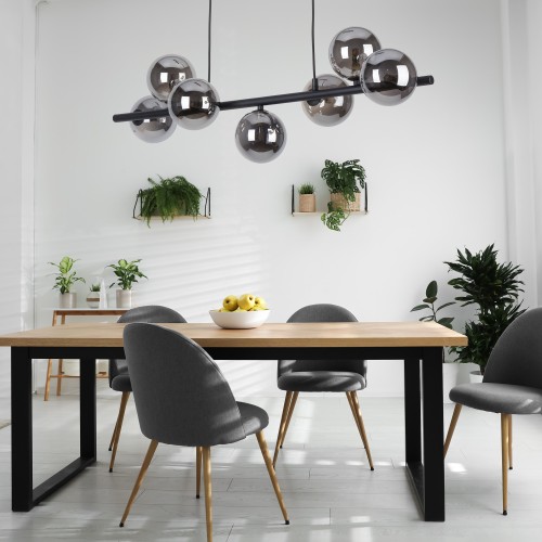 ESTERA BLACK Lampa wisząca 7 5666 TK Lighting Czarny Grafitowy