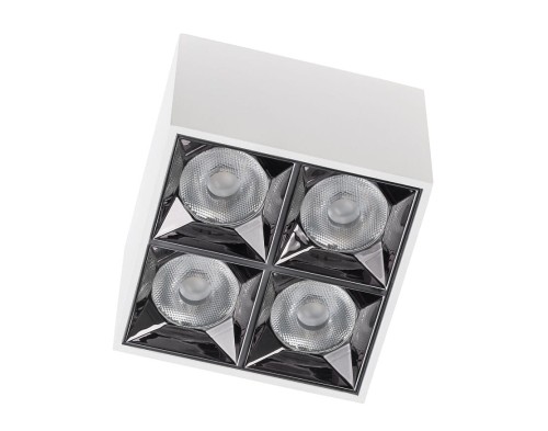 Oprawa kwadratowa Lampa spot punktowa MIDI LED WHITE 10051 NOWODVORSKI Lighting 16W 4000K Loft nowoczesna sufitowa oświetlenie z soczewkami nie oślepia nie oślepiająca barwa dzienna neutralna natynkowa biała Inspiracje Premium