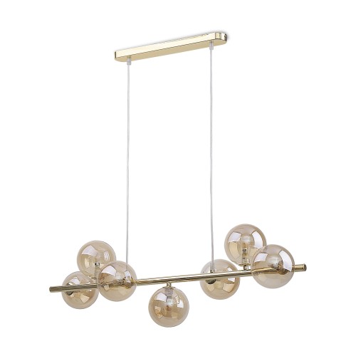 ESTERA GOLD Lampa wisząca 7 5668 TK Lighting Złoty Bursztynowy
