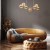ESTERA GOLD Lampa wisząca 7 5668 TK Lighting Złoty Bursztynowy