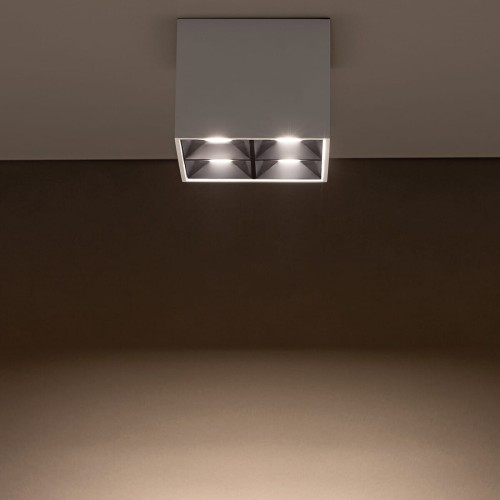 Oprawa kwadratowa Lampa spot punktowa MIDI LED WHITE 10051 NOWODVORSKI Lighting 16W 4000K Loft nowoczesna sufitowa oświetlenie z soczewkami nie oślepia nie oślepiająca barwa dzienna neutralna natynkowa biała Inspiracje Premium