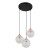 DEVON Lampa wisząca 3 Koło TRANSPARENT 4586 TK Lighting Złoty, Czarny Transparentny