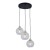 DEVON Lampa wisząca 3 Koło TRANSPARENT 4586 TK Lighting Złoty, Czarny Transparentny
