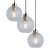DEVON Lampa wisząca 3 Koło TRANSPARENT 4586 TK Lighting Złoty, Czarny Transparentny