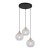 DEVON Lampa wisząca 3 Koło TRANSPARENT 4586 TK Lighting Złoty, Czarny Transparentny