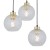 DEVON Lampa wisząca 3 Koło TRANSPARENT 4586 TK Lighting Złoty, Czarny Transparentny