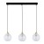 DEVON Lampa wisząca 3 Listwa TRANSPARENT 4587 TK Lighting Złoty, Czarny Transparentny