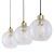 DEVON Lampa wisząca 3 Listwa TRANSPARENT 4587 TK Lighting Złoty, Czarny Transparentny