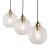 DEVON Lampa wisząca 3 Listwa TRANSPARENT 4587 TK Lighting Złoty, Czarny Transparentny