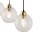 DEVON Lampa wisząca 3 Listwa TRANSPARENT 4587 TK Lighting Złoty, Czarny Transparentny