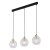 DEVON Lampa wisząca 3 Listwa TRANSPARENT 4587 TK Lighting Złoty, Czarny Transparentny