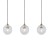 DEVON Lampa wisząca 3 Listwa TRANSPARENT 4587 TK Lighting Złoty, Czarny Transparentny