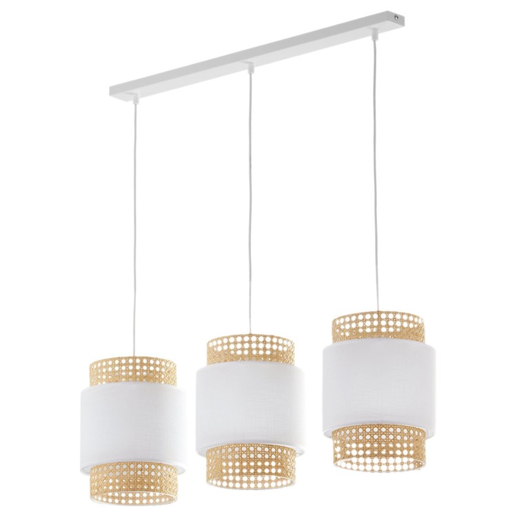 BOHO NEW WHITE Lampa wisząca 3 Listwa 5654 TK Lighting Biały Biały