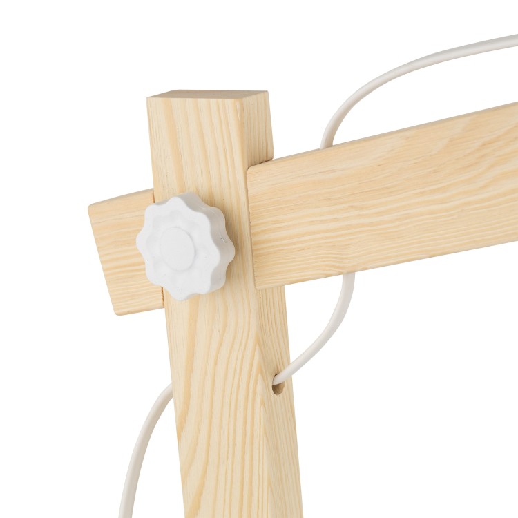 OSLO WHITE Lampka nocna 5347 TK Lighting Biały, Sosna Biały